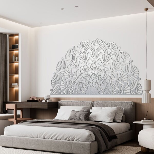 Poloviční dřevěná mandala na zeď - LUMIS: Překližka Topol - Honey 3071 25 x 50 cm 4013-96166 PR0371