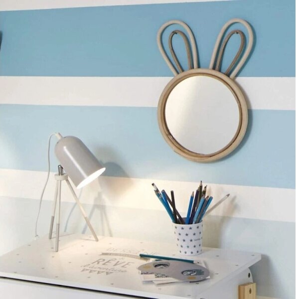 Atmosphera - Dětské nástěnné zrcadlo RABBIT 37x24 cm bambus