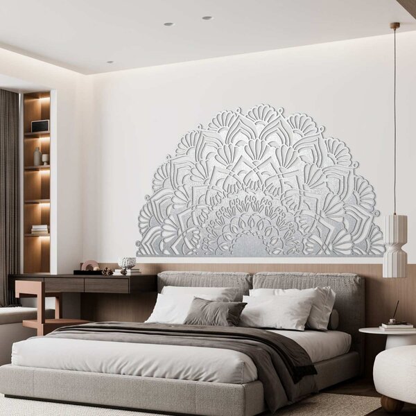 Poloviční dřevěná mandala na zeď - LUMIS: Překližka Topol - Honey 3071 25 x 50 cm 4013-96166 PR0371