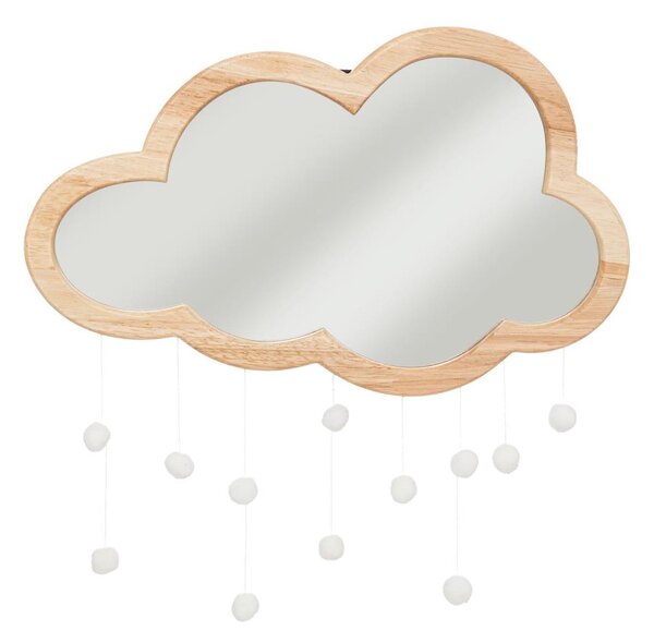 Atmosphera - Dětské nástěnné zrcadlo CLOUD 40x36 cm kaučukovník