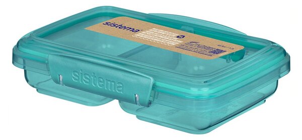Sistema Svačinový box Ocean Bound Small Split se 2 oddíly 350 ml, mátová