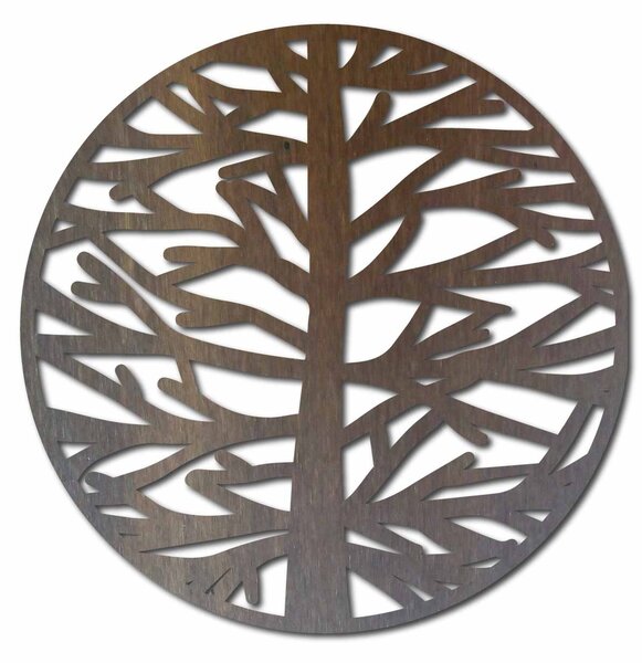 Sentop - Obraz na stěnu zeď MRLVEN: Přírodní překližka - Topol přírodní Rozměr 40 cm 4014-55712 PR0372 plywood tree of life