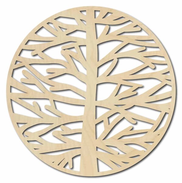 Sentop - Obraz na stěnu zeď MRLVEN: Přírodní překližka - Topol přírodní Rozměr 40 cm 4014-55712 PR0372 plywood tree of life