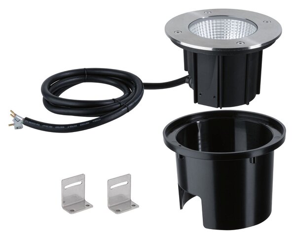 P 94654 LED zemní svítidlo Durea IP67 kruhové 153mm 3000K 8W 230V ocel kov - PAULMANN