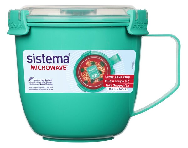 Sistema Hrnek na polévku a dušené pokrmy Microwave Large Soup Mug 900 ml, mátová