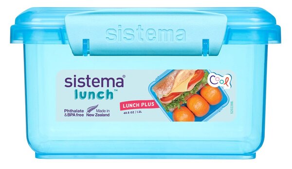 Sistema Dělený svačinový box Lunch Plus 1,2 l, modrá