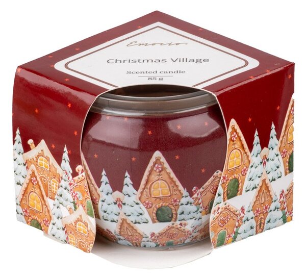 Emocio Sklo Dekor 70x62 mm Christmas Village (Enchanted Sparkle), vonná svíčka