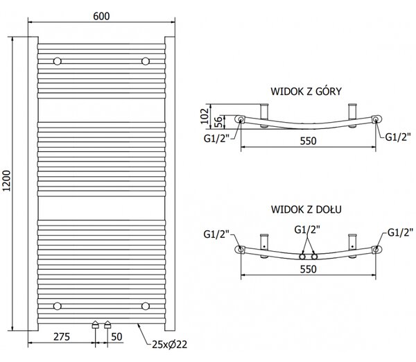 Mexen Ares, elektrické topné těleso 1200 x 600 mm, 600 W, černá, W102-1200-600-6600-70