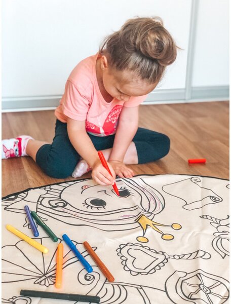 Kobercové omalovánky – Princess Sisters Kruh Ø 130 cm
