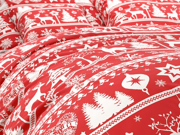 Bavlněné povlečení WINTER CHARM červené Rozměr povlečení: 70 x 90 cm | 140 x 200 cm