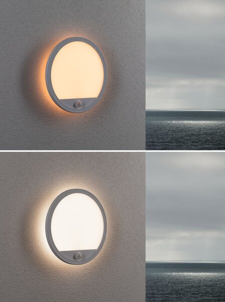 P 94706 LED venkovní panel Smart Home Zigbee Lamina Backlight pohybové čidlo neláká hmyz IP44 kruhové 280mm CCT 14W 230V bílá umělá hmota - PAULMANN