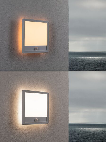P 94707 LED venkovní panel Lamina Backlight pohybové čidlo neláká hmyz IP44 hranaté 250x47mm CCT 14W 230V bílá umělá hmota - PAULMANN