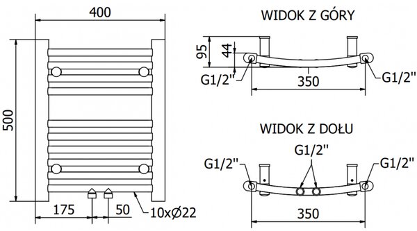 Mexen Ares elektrický radiátor 500 x 400 mm, 300 W, bílý - W102-0500-400-2300-20