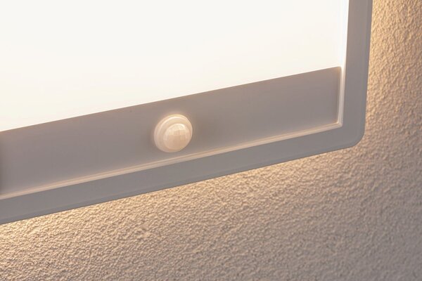 P 94707 LED venkovní panel Lamina Backlight pohybové čidlo neláká hmyz IP44 hranaté 250x47mm CCT 14W 230V bílá umělá hmota - PAULMANN