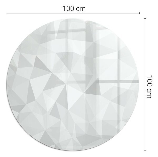 Kulatá skleněná podložka pod kamna Geometrická abstrakce ve tvarech ppkon-00056580