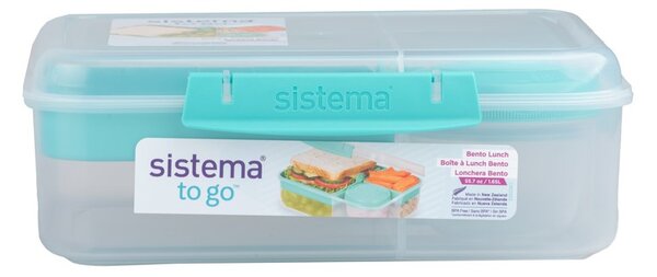 Krabička na svačinu/oběd, 6 přihrádek SISTEMA 1,65l - mix barev Barva krabiček SISTEMA: Zelená