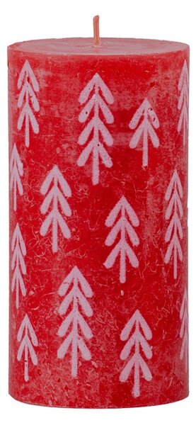 Bolsius Rustic s potiskem Válec 68x130mm Delicated Red svíčka