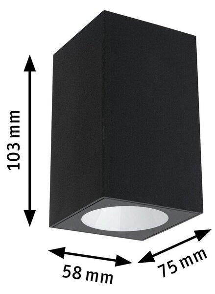 P 94710 LED venkovní nástěnné svítidlo Flame neláká hmyz IP44 hranaté 58x103mm 2200K 4W 230V 75° antracit kov - PAULMANN