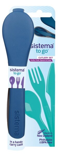 Sistema Příbor To Go Cutlery Set, modrá