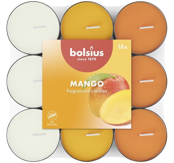 Bolsius Čajové 18ks Mango basic tříbarevné, vonné svíčky