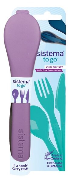 Sistema Příbor To Go Cutlery Set, fialová