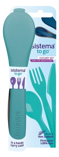 Sistema Příbor To Go Cutlery Set, zelená
