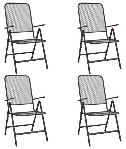 5dílný zahradní jídelní set antracitový tahokov