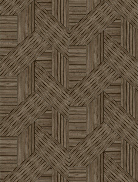 Vliesová obrazová tapeta na zeď, hnědá, imitace dřeva, lamel, FW4036-3, Feature Walls, Decoprint