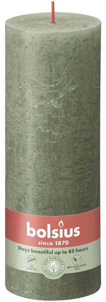 Bolsius svíčka válec Rustic Shine Fresh Olive zelená 68x190mm