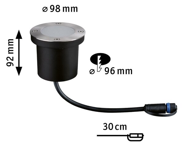 P 94716 Plug & Shine LED zemní svítidlo Floor samostatné svítidlo neláká hmyz IP67 2200K 4,5W antracit - PAULMANN