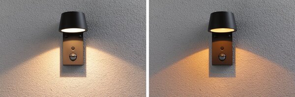P 94714 LED venkovní nástěnné svítidlo Smart Home Zigbee Capea pohybové čidlo neláká hmyz IP44 96x153mm CCT 6W 230V 98° antracit - PAULMANN
