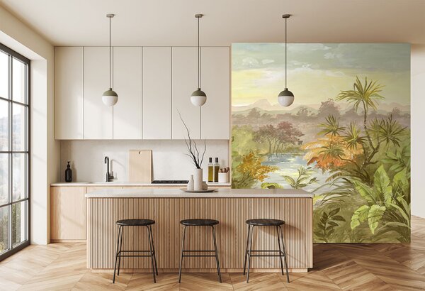 Vliesová obrazová tapeta na zeď, zelená, palmy, FW4028-2, Feature Walls, Decoprint