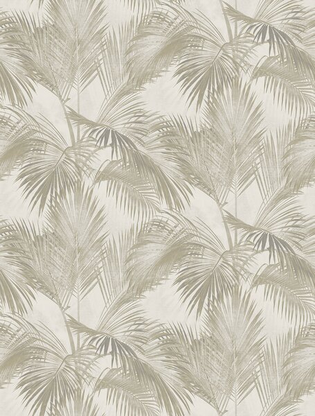 Vliesová obrazová tapeta na zeď, šedo-béžová, palmy, listy, FW4034-6, Feature Walls, Decoprint