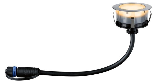P 94722 Plug & Shine LED zemní svítidlo Floor základní sada neláká hmyz IP67 2200K 3x2W 21VA stříbrná - PAULMANN