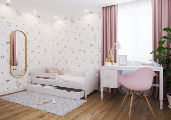 Dětská postel Laura Velikost postele: 140x80, Barevné provedení: Bílá, Provedení postele: S šuplíkem