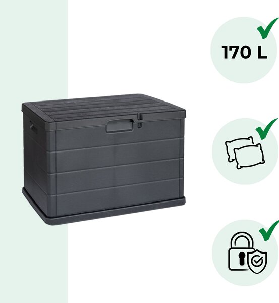 Úložný box BETA, 170L, 78x55x52cm, antracitová I.P.A.E-Progarden