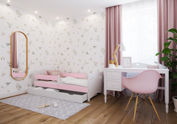 Dětská postel Laura Velikost postele: 140x80, Barevné provedení: Bílá, Provedení postele: S šuplíkem