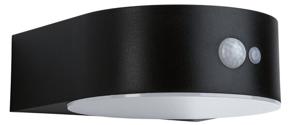 P 94730 Solární LED venkovní nástěnné svítidlo Eileen pohybové čidlo neláká hmyz IP44 2200K černá - PAULMANN