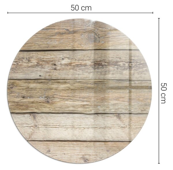 Kulaté sklo pod krbová kamna Dřevěná textura v přírodním stylu ppkon-00073008
