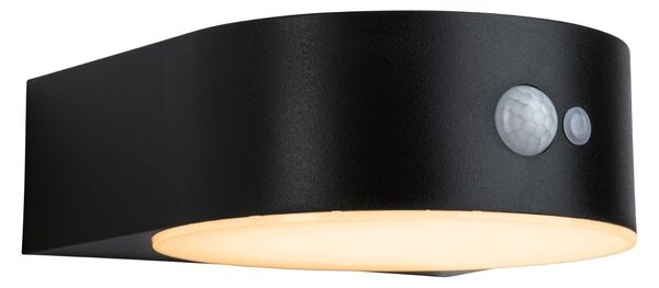P 94730 Solární LED venkovní nástěnné svítidlo Eileen pohybové čidlo neláká hmyz IP44 2200K černá - PAULMANN