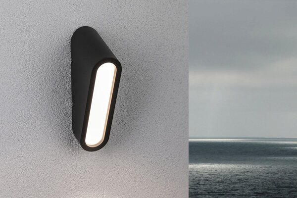 P 94733 LED venkovní nástěnné svítidlo Cliff IP44 64x116mm 3000K 9,5W 230V antracit hliník - PAULMANN