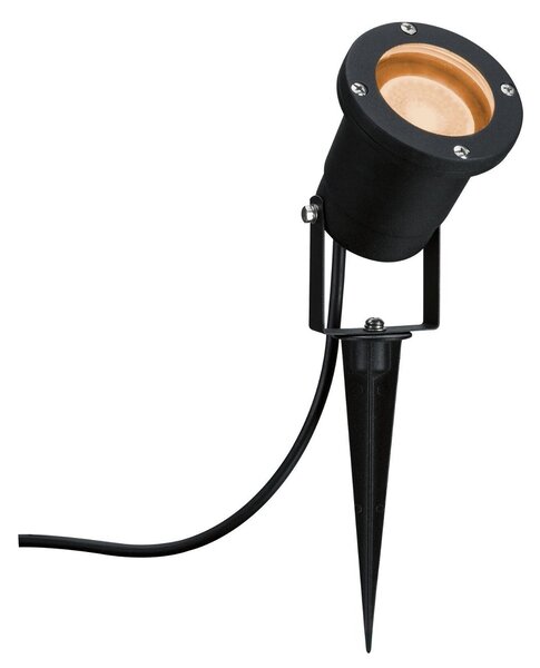 P 94731 LED bodové zahradní světlo zlaté světlo neláká hmyz IP65 kruhové 92mm 2200 - 2200K 4,3W 230V 38-38° černá kov - PAULMANN