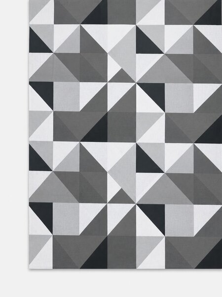 Sinsay - Bavlněné povlečení s geometrickým vzorem - černá