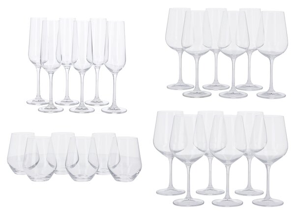 Silvercrest® Sklenice na sekt / Sklenice na bílé víno / Sklenice na červené víno / Sklenice na vodu (100395535)