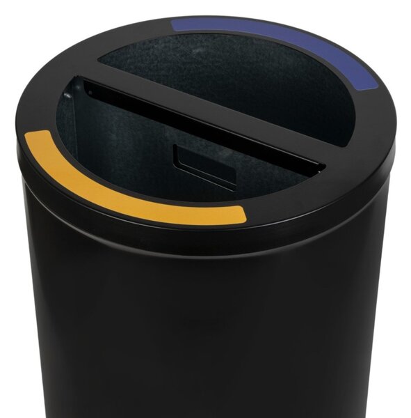 Alda Koš na tříděný odpad STREAM DUO s vnitřní kovovou nádobou, 2 x 30 L, nerezová ocel, černá