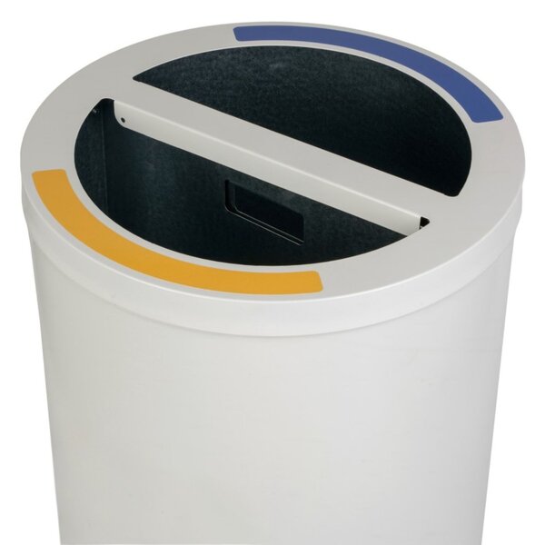 Alda Koš na tříděný odpad STREAM DUO s vnitřní kovovou nádobou, 2 x 30 L, nerezová ocel, bílá