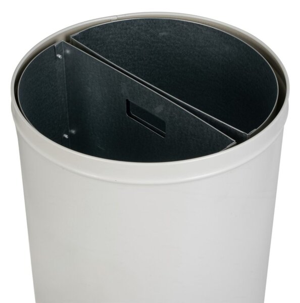 Alda Koš na tříděný odpad STREAM DUO s vnitřní kovovou nádobou, 2 x 30 L, nerezová ocel, bílá