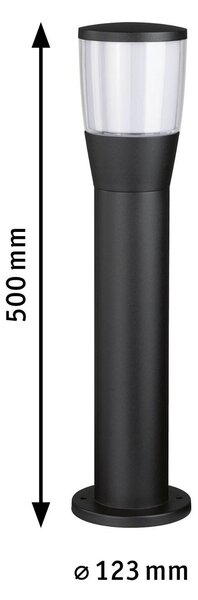P 94741 LED stojací svítidlo Bako IP44 500mm max. 20W 230V antracit E14 hliník - PAULMANN