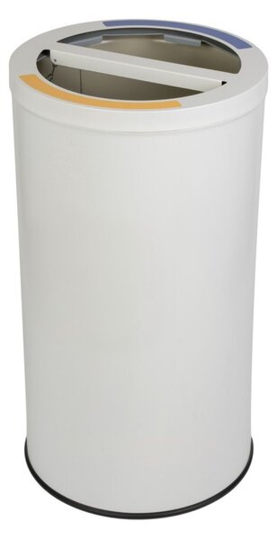 Alda Koš na tříděný odpad STREAM DUO s držákem pytlů, 2 x 35 L, nerezová ocel, bílá
