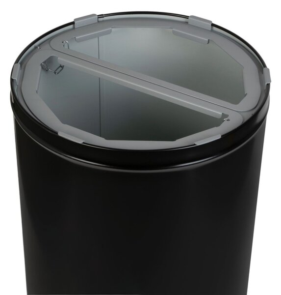 Alda Koš na tříděný odpad STREAM DUO s držákem pytlů, 2 x 35 L, nerezová ocel, černá